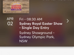 Easter show ticket 