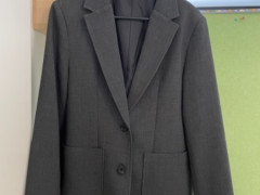 Woman gray stylish new jacket