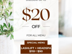 ⭐️Lashlift+Headspa $90 5/15まで